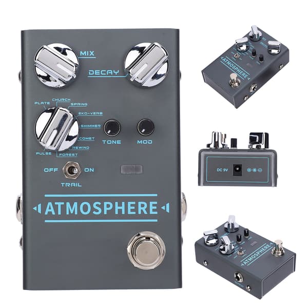 Digital Reverb Pedal 9 Ambiance Effects Bypass Gitarrtillbehör R4