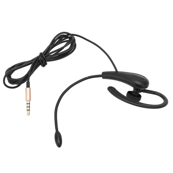 Single Sided Ear Hook Headset with Microphone for Customer Service on Laptop and Mobile Phones