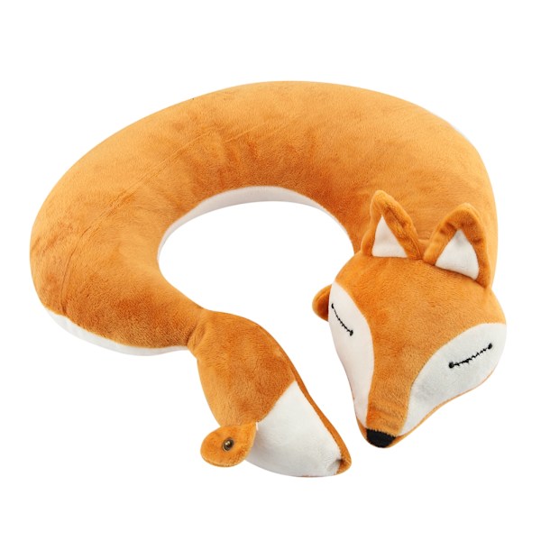 Fox Shape Rese Nackkudde Soft Air U Shape Health Kudde (Brown Fox)