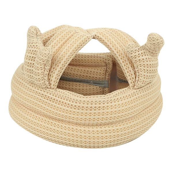 Småbørns åndedrætsbeskyttelseshjelm Babyhoved beskyttende hat Antikollision beskyttelse (1# Beige)