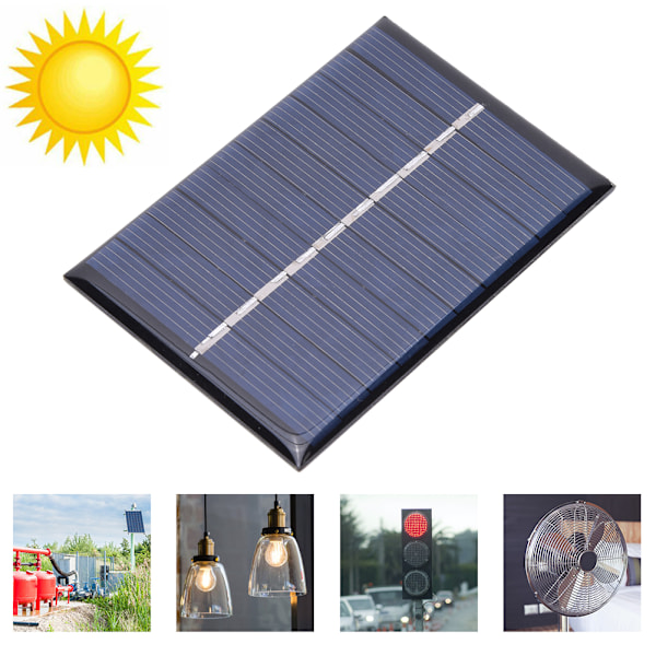 2 stk. 0,6W 5V Polysilicium Solpanel Opladning Strømbord Oplader til Små Strømapparater 80x55mm
