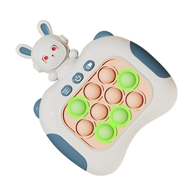 Quick Push Bubbles Spelleksak Pedagogisk dekompression Light Up Pop Pusselleksak för vuxna Barn Äldre Mörk himmelsblå