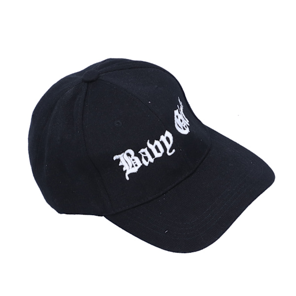 Broderet babyhue Justerbar Baseballhat til småbørn Baby Fritidshat til alder 15 (sort C)
