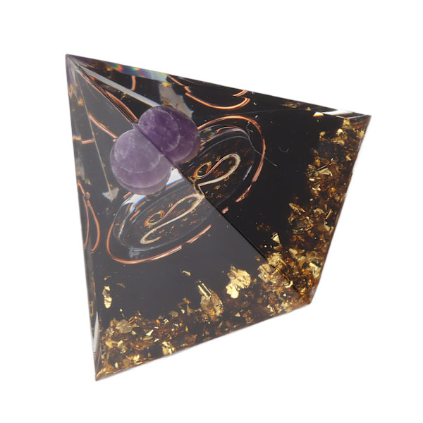 5 cm orgonitpyramid för positiv energiläkning Kristallpyramidmeditation Orgonitpyramider Chakra Zodiac Energy Generator Leo