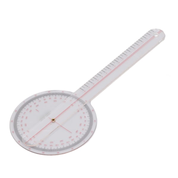 Ortopedisk goniometer 360° fysioterapi vinkelmåler for kneledd, albue, aksel, stor størrelse (31,6 cm/12,4 tommer)