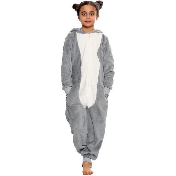 Unisex kaninfleece pyjamas sæt i ét stykke[LD] 11-12 Years