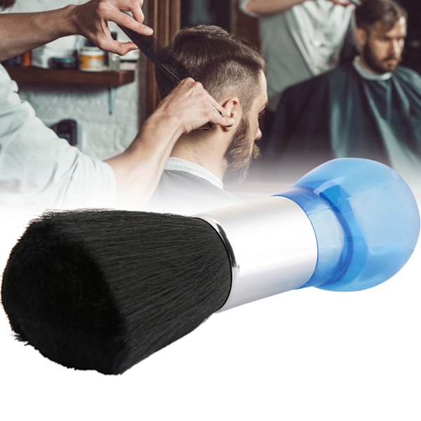 Hals- og ansiktsbørste for barbering, hårrensing, hårklipp, frisørstylingverktøy (blå)