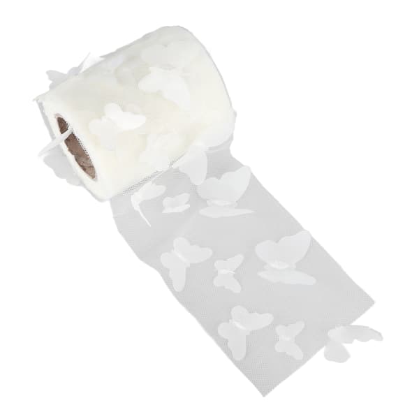 Tyllerulle Syning Farverig Netgarnrulle DIY Hårtilbehør Materiale Webbing Tyllerulle Off White