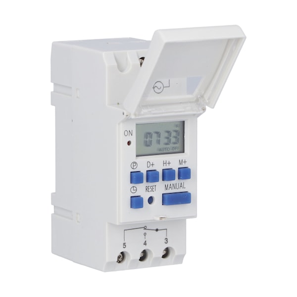 THC15A Programmerbar timerstyrskena typ LCD-tidsreläbrytare för gatlykta neonljus DC 24V