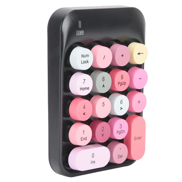 AJAZZ trådløst numerisk tastatur Chokolade Keycap til spilretningsændring AK18 2,4GB sort