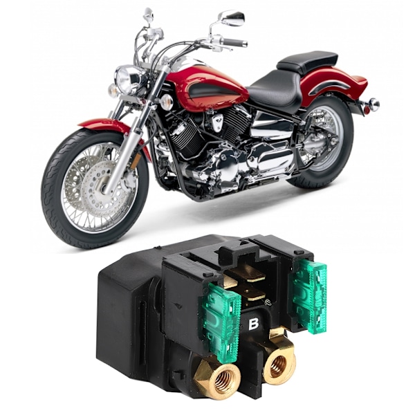 Kobber & Plast Reverse 30A Startrelé Solenoid Erstatning Passer til YAMAHA XVS1100 99-09