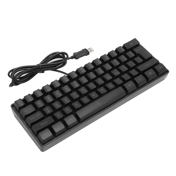 HXSJ V700 Tastatur USB RGB Bakgrunnsbelysning Spilltastatur med 61 Taster for Bærbar PC Stasjonær PC