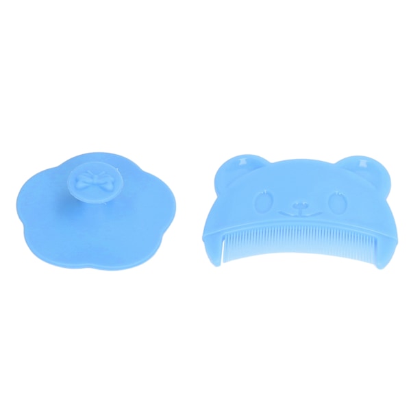 2st Baby Scalp Brush Set Mjuk sensorisk silikonbadborste Bekväm hårbottenbadverktyg för nyfödda