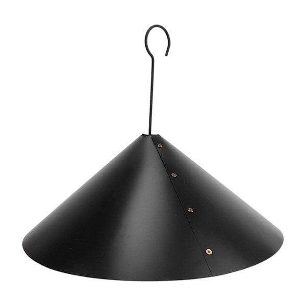 Ekorrklaff Professionellt galvaniserat stål förhindrar att stjäla Ekorrbafflar för fågelmatare Svart skruvstil (PVC-material, med krok)