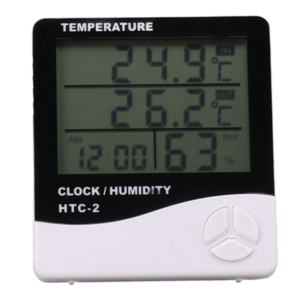 Indendørs Udendørs Termometer Høj Præcision Digital Hygrometer Stor Skærm Display Temperatur Luftfugtighedsmåler