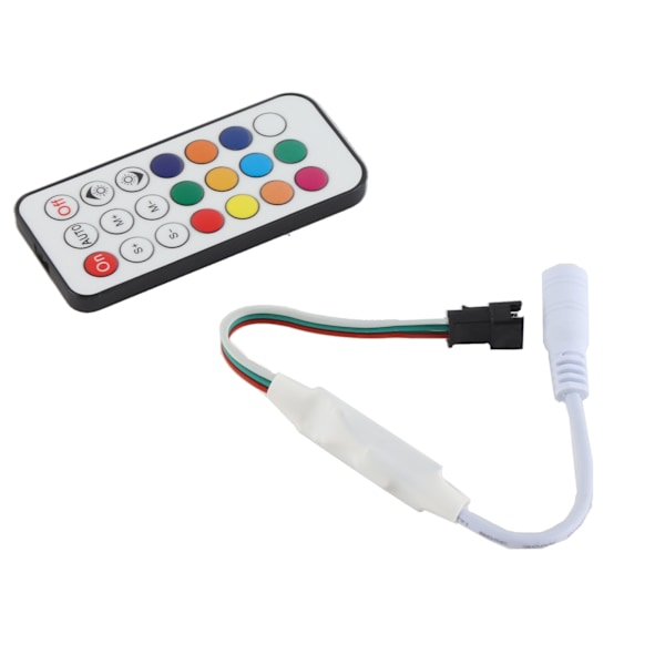 21 Keys RF Mini Wireless Remote Dimmer Controller WC2811 2812B Full Color Adjustable Brightness Power RF LED Dimmer
