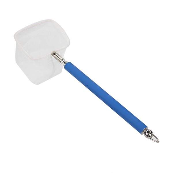 Justerbar mini-fiskenetstang til akvarietankrejer 20-57,5 cm udvidelig (blå firkant)