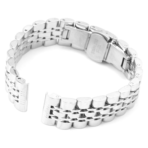 Byte av fjärilsspänne i rostfritt stål klockarmband med justerbar längd 16 mm / 0,6 tum