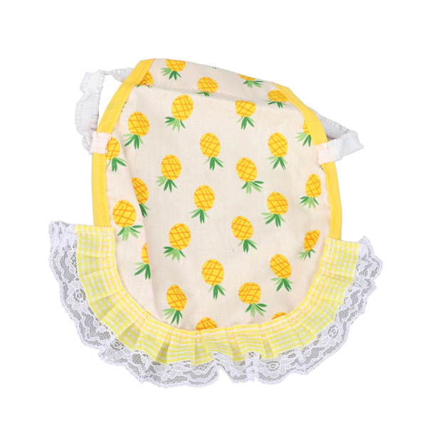 Chicken Saddle Apron Double Layer Cotton Comfortable Chicken Feather Fixer Wing Back Protector for Poultry Yellow Pineapple