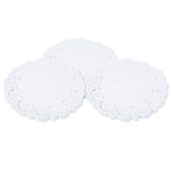 420 stk hule doilies papir runde dekorative papir underlag for kake dessert bordservering dekorasjon