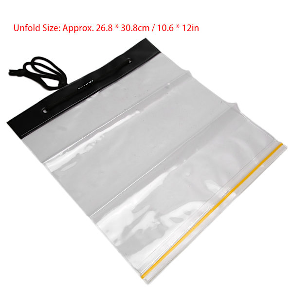 2 stk multifunksjonell vanntett konvoluttholder Transparent pennveske Oppbevaringsmappe