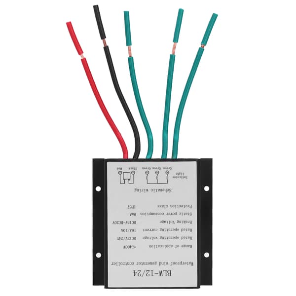 BLW‑12/24 400W Vindgenerator Turbinkontroller Vanntett Batteriladingsregulator