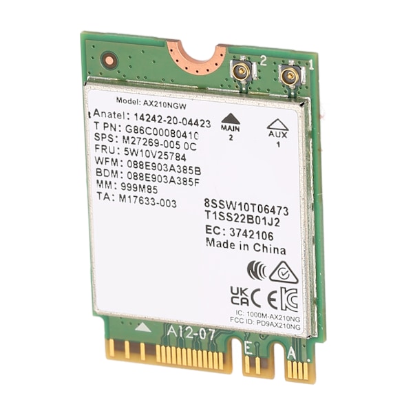 NGFF netværkskort AX210 Standard NGFF M2 tri-band 2.4G 5G 6G BT 5.2 MU MIMO WIFI6E netværkskort