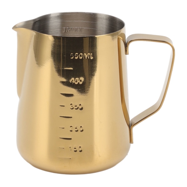 Melkeskummer Dual Scale 304 Rustfritt Stål Melkeskummer Kopp Kaffe Dampkanne For Latte Art 550ML Gull