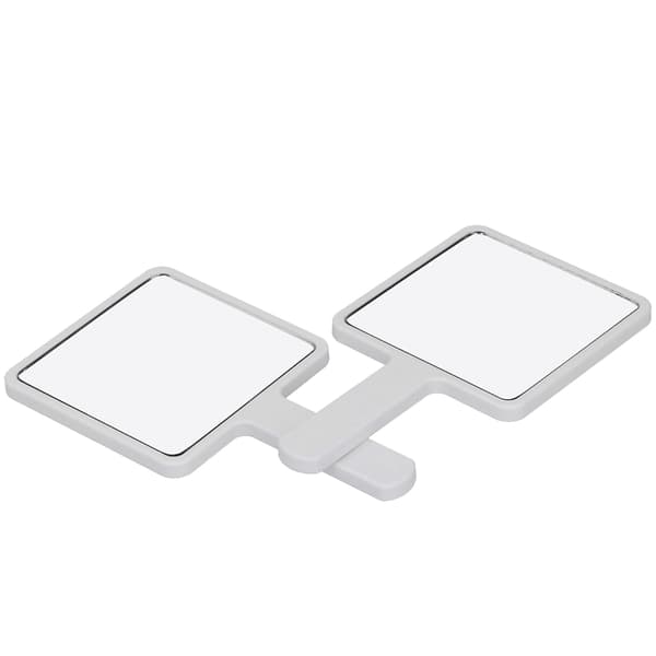 2st Handheld Makeup Mirror Portable Square Makeup Mirror Compact Beauty Cosmetic Tool White