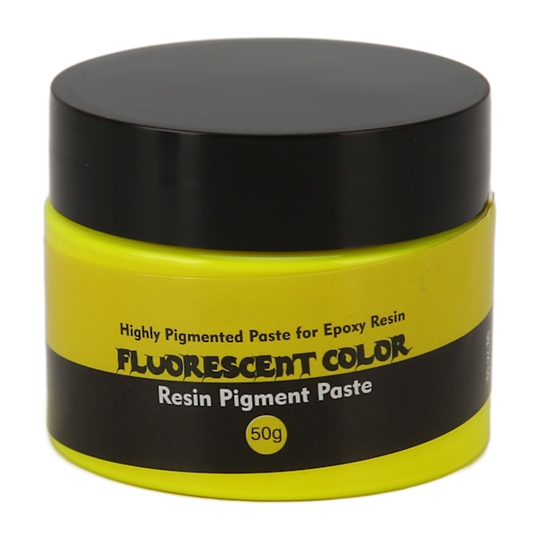 Epoksy Resin Pigment 50g Fluorescerende Farge Høy Metning Enkel Bruk Flytende Resin Fargestoff for Kunsthåndverk DIY Laging Fluorescerende Gul