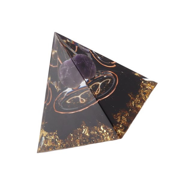5 cm Orgonitpyramid för positiv energiläkning Kristallpyramidmeditation Orgonitpyramider Chakra Zodiac Energy Generator Aries