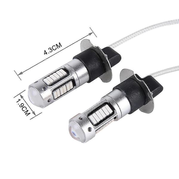 st H3 10W 30 SMD-4014 LED-billykter, 12V DC, Kompatibel med H3 Blue Light