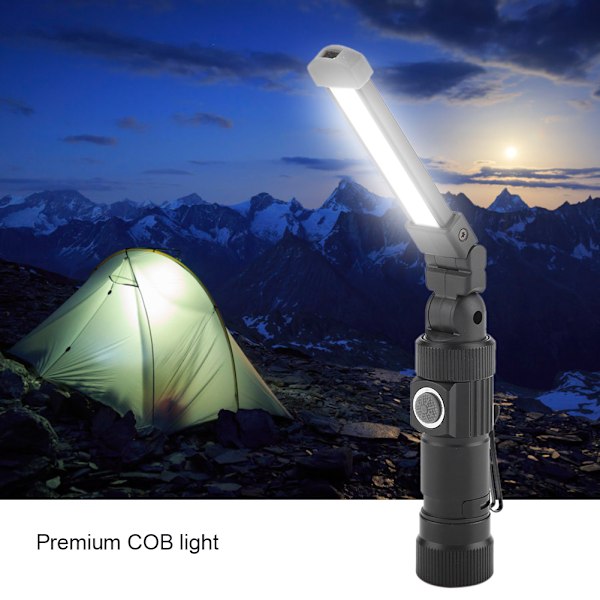 6W+1W USB Charging COB Emergency Light Portable LED Work Light with Magnetic Tail