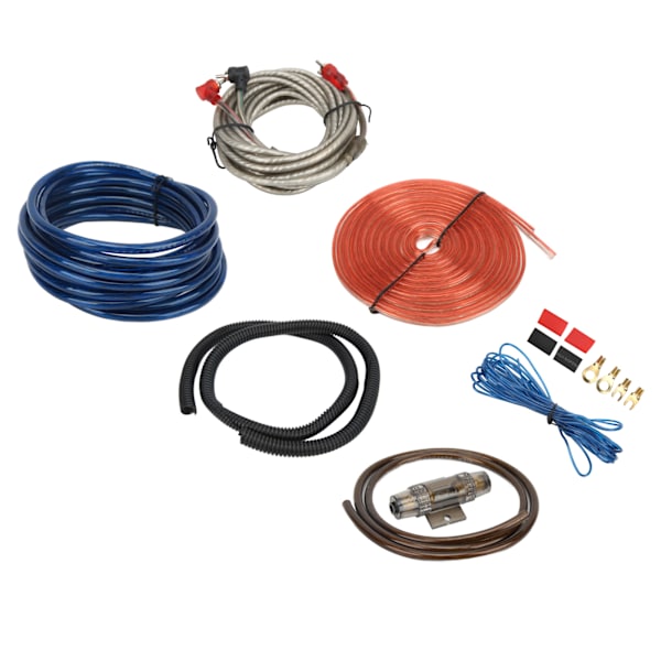 Installasjonssett for bilforsterker 6GA Subwoofer Kabel Audio Wire Protector Universal