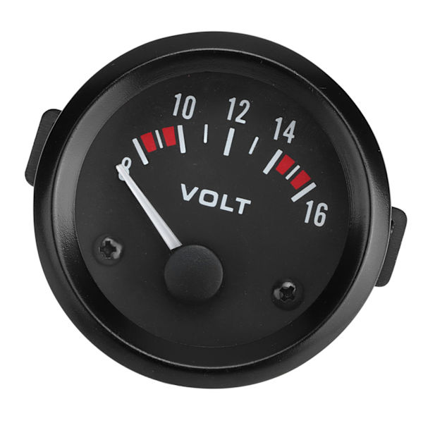 Bil Universal 12V Voltmeter 52mm/2in Spänningsmätare Mätare 8-16V BX100007