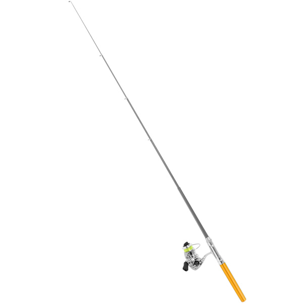 Bærbar Mini Penneformet Fiske Stang Lomme Teleskopisk Fiske Stang med Snelle WheelGold