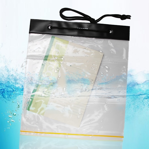2 stk multifunksjonell vanntett konvoluttholder Transparent pennveske Oppbevaringsmappe