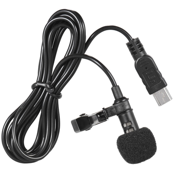 150 cm Mini USB Professionell rundstrålande stereomikrofonmikrofon med kragklämma för Gopro Hero 3 3+ 4