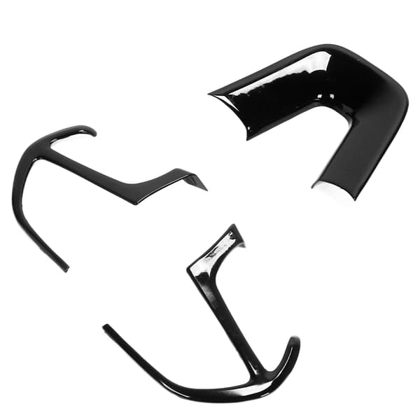 3 stk Rattskinn Dekor Trim for Dodge Challenger Charger Durango 2015‑2019 Svart