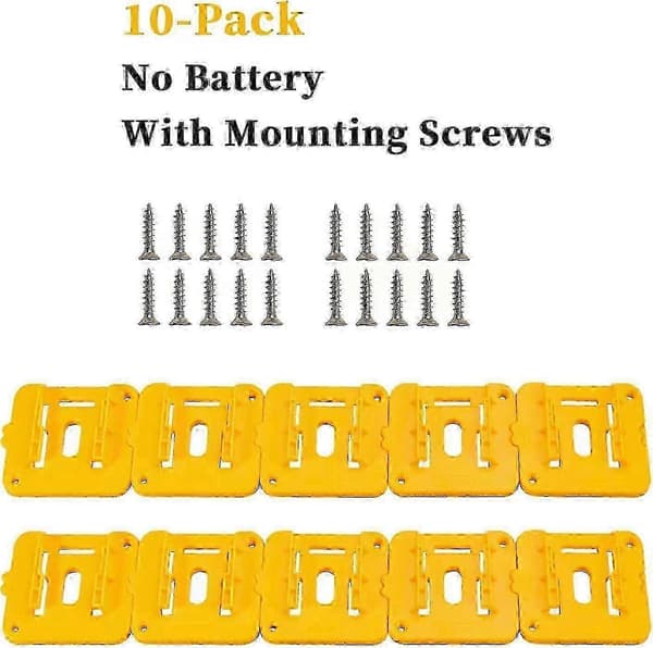 10-pak batteriholder til Dewalt 20V 60V batteriholder passer til DCB200 DCB203 DCB205 DCB206 batterier