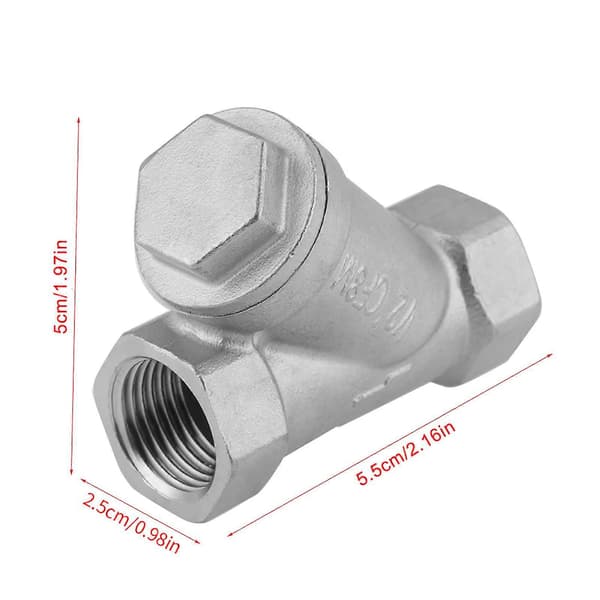 DN15 1/2\" PT-gjenger Y-type silpumpefilter i rustfritt stål for vanngass 5 5