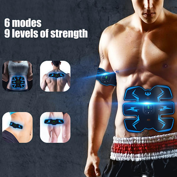 Digital display Laddning Magstickning Forma Muscle Trainer Instrument Löpsportutrustningblå