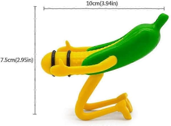 2-pack roliga plastproppar för vinflaskor (gul och grön majs)