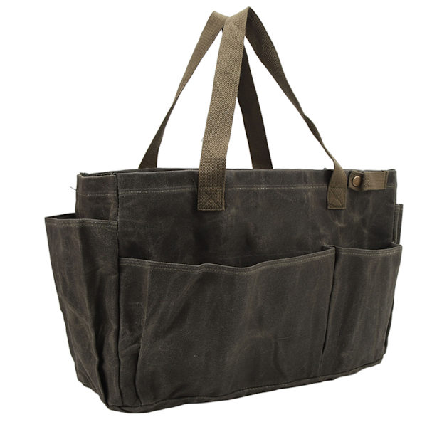 Canvas Pot Bag Vanntett, slitesterk Stor kapasitet Komfortabelt grep Canvas Bag for Camping OD Grønn