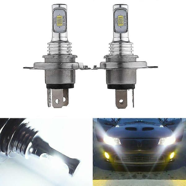 H4 9003 Hb2 LED-frontlyspærer Kit Fjernlys Nærlys Lyst 35w Hvitt
