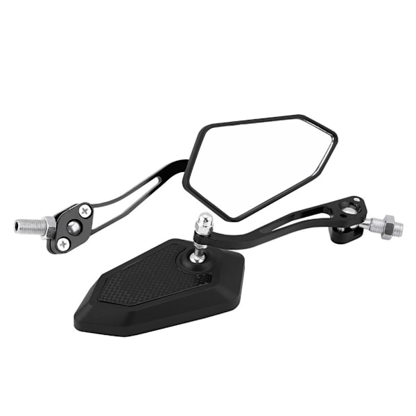 Ett par Universal Motorcykel Scooter Backspegel Sidospeglar Svart