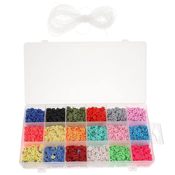 1 ask Polymer Clay Beads Spacer Beads Tillbehör för att tillverka smycken