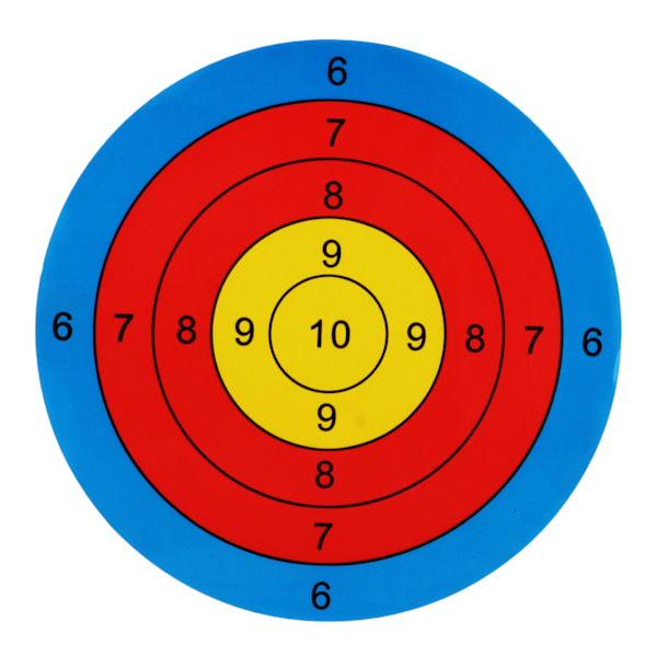 100 st papper bågskyttemål 3 tum bärbart självhäftande målpapper i ljus färg för utomhusbågpil