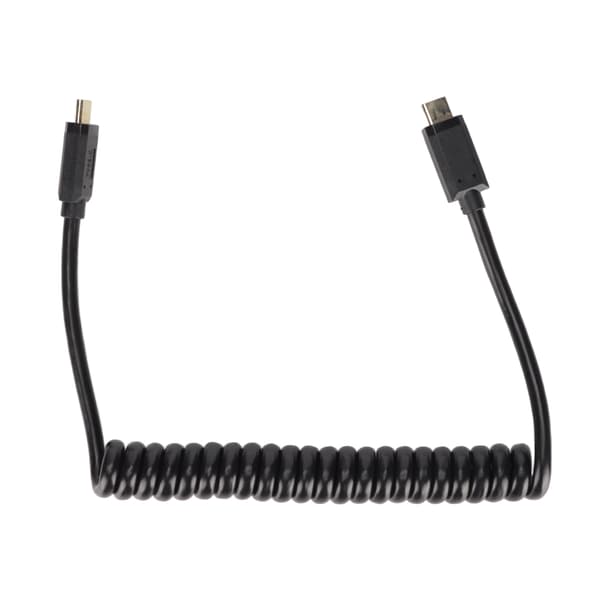USB C-kabel USB C til USB C 14K 60hz 3A Hurtiglading 10Gbps 1,2m Spiraldesign USB C Strømkabel Hann Rett til Hann Rett Plugg