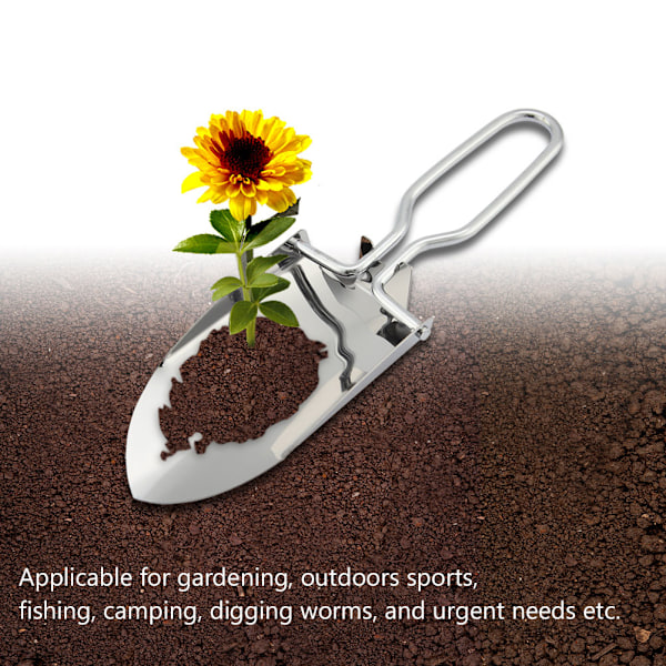 Bärbar mini hopfällbar spade Survival Spade Multifunktionell för utomhusfiskecamping